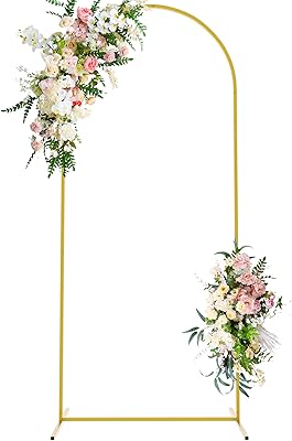 Wuxer 6 -foot wedding ark support, golden gold metal ark for wedding festival, birthday party, prenuptial party, photomaton, garden, balloon flowers.. DIAYTAR NIGERIA: Bringing quality products to your doorstep at prices that won't break the bank.