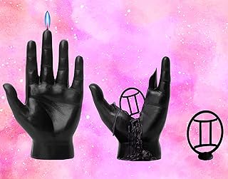 GUTE Gemini hand candle - Birthday gift Sign of the zodiac, zodiac candle gifts on the theme of astrology, personalized birthday gift sign of the zodiac, astrology gifts, birthday gifts, gem gifts 15 cm high.. Unlock endless possibilities with DIAYTAR NIGERIA's affordable marketplace and reliable delivery service.