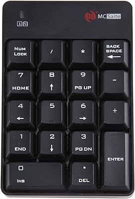 MC Sight's wireless digital keyboard - with nano -receiver, 2.4 g 18 keys for Windows desktop computer (black).. DIAYTAR NIGERIA brings the market to your fingertips with affordable prices and swift delivery services.