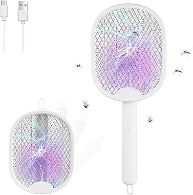 Electric fly cup, foldable rackets against insects, 3000 V mosquito swatter, electronic flush swatter with purple light, suitable for house, inside and outside, size L.. Discover why millions choose DIAYTAR for affordable online shopping with delivery in just 5-8 days.