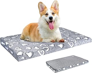 Vankean Reversible dog bed carpet (fresh and soft), elegant 76.2 cm dog cage mattress, waterproof lining, machine -washable removable cover, bed for small dog and cat up to 45 kg, light gray.. Your complete e-commerce solution, DIAYTAR NIGERIA offers variety and value with nationwide shipping.