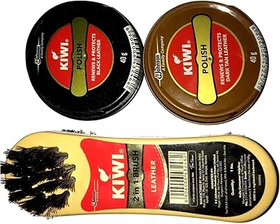B The Best shoe polish for shoes 0.2 liquid ounce with brush to make the leather shine (black and dark beige), multicolored, single size.. Save time and money with DIAYTAR Nigeria’s online store.