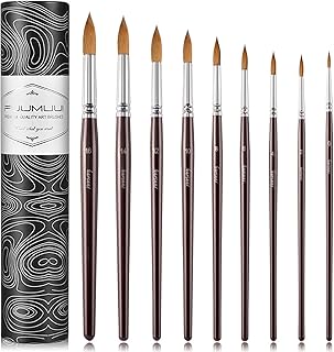 9 Pieces Broosiness Watercolor Kolinsky Superior Quality Artists Ovale Oval District Washing For Acrylic Watercolor and Gouache inks.. Shop confidently with Nigeria's most trusted e-commerce platform, offering swift and affordable delivery.