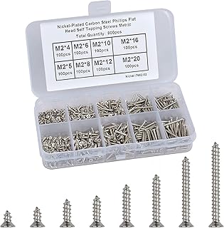 Arabest 800 Pieces Auto -Takers with PHILLIPS Flat Heads, Cruciform M2 Cruciform M2 screw, Wood screw kit, Kit of Autilent Metallic Metal Verse.. DIAYTAR NIGERIA stands as your affordable shopping ally with nationwide delivery in just 5-8 days.