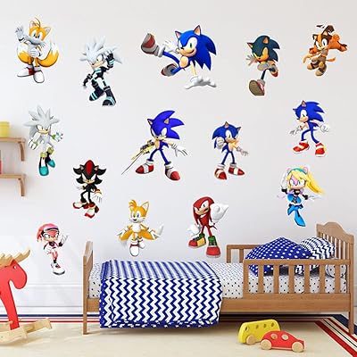 Sonic children's cartoon sticker for children, PVC sticker wall decoration.. Experience shopping without compromise at DIAYTAR NIGERIA, with vast selection and quick delivery.