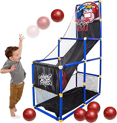 Arcade beauty basketball game with 6 balls and a hoop.. DIAYTAR NIGERIA: Redefining e-commerce with affordable prices and reliable nationwide shipping.
