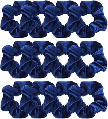 Set of 12 Jovas Hair Elastics in soft velvet, navy blue.. Navigate through thousands of products at pocket-friendly prices with DIAYTAR NIGERIA's easy-to-use platform.