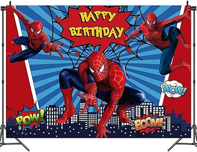 Super -hero photography background - Miotlsy spiderman theme Urbain landscape Decoration Boys Birthday Birthday Fund Building Photo Marvel Event Decoration Decoration Studio Accessories Fond 5 x 3 feet.. Affordable online shopping is just a click away with DIAYTAR Nigeria.