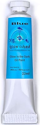 Professional phosphorescent light oil paint (blue, 22 ml).. DIAYTAR NIGERIA delivers value, variety, and convenience with our nationwide 5-8 day shipping.