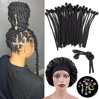 OrientFashion 8 inch 20 strands 100% Human hair extensions Dreadlock for men/Woman, extension of permanent human hair made 8 inch-0.6 cm (pack of 20locs).. Shop smart, shop DIAYTAR - Nigeria's most affordable e-commerce platform with nationwide delivery.