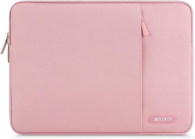 MOSISO laptop bag compatible with MacBook Pro 13-13.3 inch, MacBook Air, Laptop, Vertical Polyester Pocket with Pocket, Pink.. DIAYTAR NIGERIA: Revolutionizing how Nigerians shop with affordable prices and prompt delivery services.