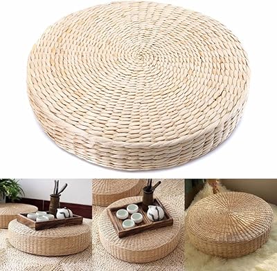 KMJUNGU - Round floor cushion woven in straw, handmade, zen yoga chair cushion, siege cushion for the outside.. Discover shopping made simple with DIAYTAR NIGERIA's comprehensive platform and nationwide delivery service.