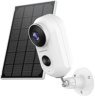 Zoomall 2K solar energy exterior security camera operating on battery (white + solar).. DIAYTAR NIGERIA brings the market to your screen with thousands of affordable products delivered to your door.