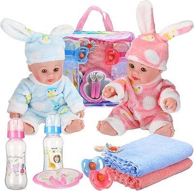 Set of 10 soft and realistic twin dolls including 12 inch flexible body dolls, a food set, teats, layers of dolls, layer bags, milk bottles, removable outfits and accessories for 3 years and more.. Embrace a new era of online shopping with DIAYTAR NIGERIA's extensive range and budget-friendly prices.