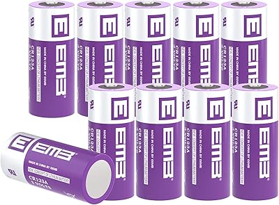 EEMB CR123A lithium battery, 3 V, package of 10 (123 / CR 123 / CR123 / CR123 / CR123A / CR17345) designed for electronic devices.. Your go-to destination for affordable online shopping, DIAYTAR NIGERIA delivers in under 8 days.