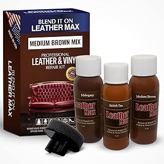 Leather Max Quick Blend repair and repair kit, sofa restoration and furniture storage, car seats, jackets, sofas and boots / 3 shades of colors to mix leather, vinyl and stabilizer (brown).. DIAYTAR NIGERIA: Your one-stop e-commerce destination with affordable prices and nationwide delivery in 5-8 days.