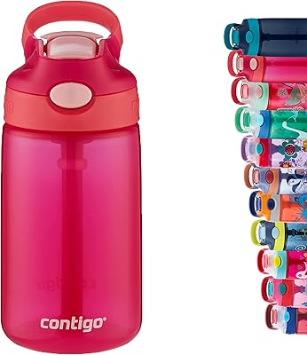 Bottle of Water Contigo Gizmo Flip for children, Autosobot with straw, without BPA and waterproof, ideal for kindergarten, school and sport, 420 ml, Rose Corail.. Shop the smart way with DIAYTAR NIGERIA's extensive selection and budget-friendly nationwide delivery.