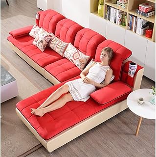 Living room sofa - Sofa - Modern fabric sofa - Variety - Hotel furniture - Simple leisure sofa, Red.. Every order, every item — DIAYTAR Nigeria delivers fast and reliably.