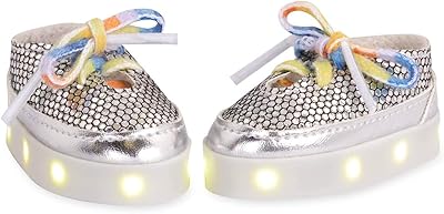 Sparkling shoes Battat Girls Silver with rainbow laces for dolls of 14 ".. Experience the convenience of online shopping with DIAYTAR NIGERIA's reliable 5-8 day delivery service.