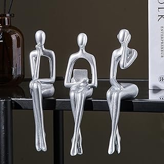 Xinxaun silver decor thinker figurines ornaments abstract decoration resin figurines modern decorative objects desk decor small shelf figurines decorations for the living room for living room.. Discover endless possibilities with DIAYTAR NIGERIA's comprehensive catalog and reliable delivery service.