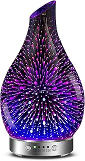 3D glass essential oil diffuser with ultrasonic aromatherapy, LED light with 7 changing colors, 120 ml (3D fireworks).. Shop from anywhere in Nigeria and receive your DIAYTAR purchases at affordable prices within a week.