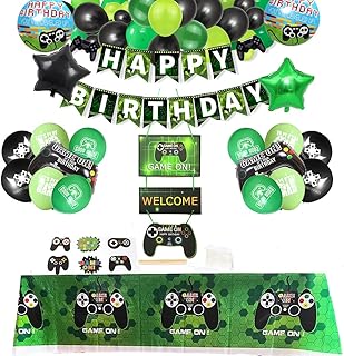 Festure supplies for video games include balloons for game console, a happy birthday banner, table decorations, star aluminum balloons and cupcake decorations on the game theme for boys.. Why waste time in traffic when you can shop online at DIAYTAR Nigeria? Enjoy convenience, unbeatable prices, and prompt delivery anywhere in Nigeria.
