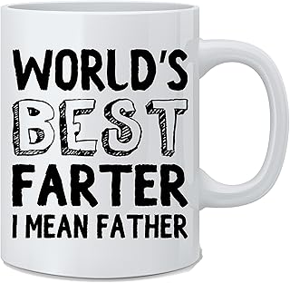 Cup the best farter i mean father in the world - 330 ml white coffee cup - Excellent gift for husband, boyfriend, brother, friends, mad ink fashion teacher.. DIAYTAR NIGERIA transforms desires into deliveries with our affordable prices and dependable shipping.