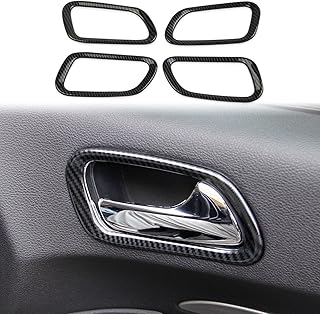 Carbon fiber interior door handle panel cover for Dodge Durango 2011-2020.. Experience retail therapy without the financial stress at DIAYTAR NIGERIA's affordable e-commerce platform.