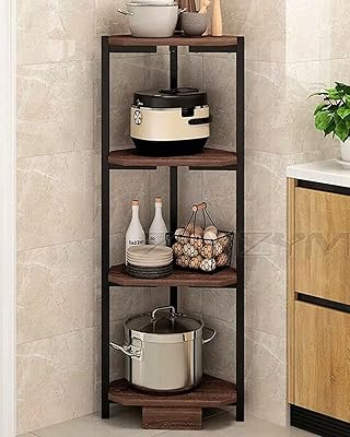 Organizer of corner kitchen cabinet with 4 -level rated levels, perfect support for spices, pots, stoves and bathroom supplies.. DIAYTAR NIGERIA: Where thousands of products meet affordable prices and reliable 5-8 day delivery.
