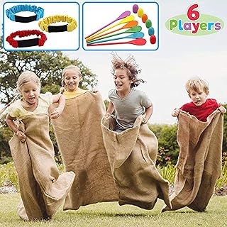 Castowave outdoor game for 6 carnival players, potato race bags for egg and spoon racing, leg racing bands and elastic knotting rope for birthday party.. DIAYTAR NIGERIA combines affordability with convenience, delivering your purchases within 5-8 days.
