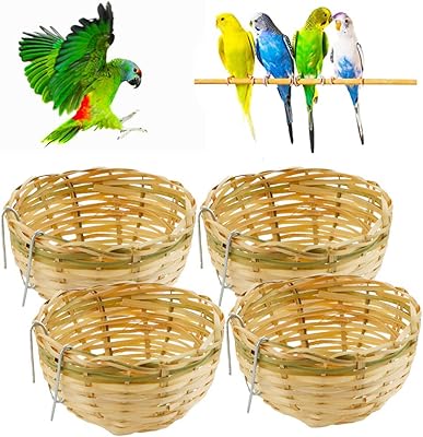 Bamboo bird cage handmade, 4 rooms, bird house for relaxation and reproduction, bird cage accessories for parrots and small animals.. DIAYTAR NIGERIA: Where thousands of products meet affordable prices and reliable 5-8 day delivery.
