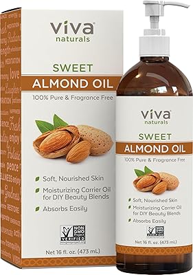 Sweet almond oil in Nu Naturals, 100 % pure without hexane, perfect for skin and hair (16 fl oz).. DIAYTAR NIGERIA: Connecting Nigerians with their needs through our affordable and diverse marketplace.