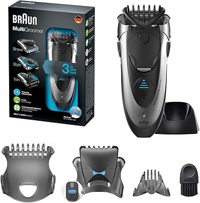 Braun MG5090 Multi Groomer, Wet & Dry, with 3 combs + loading base.. From fashion trends to home essentials — find it on DIAYTAR Nigeria.