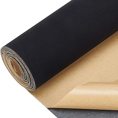 Benecreat 12 x 53.48 "Patch in black self-adhesive black leather fried leather for sofa, sofa, car seat, 1 mm thick.. DIAYTAR NIGERIA: Where shopping is a pleasure with affordable prices and reliable delivery service.