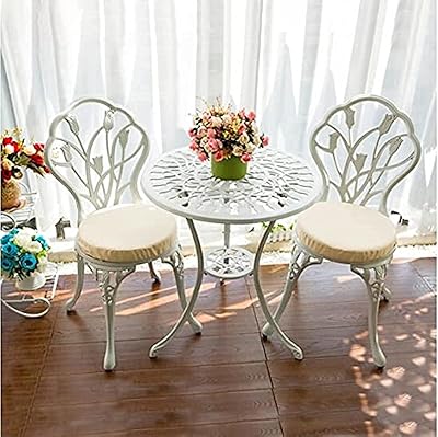 Table and exterior table and aluminum outdoor chairs 2 pieces Blue River with cushion and auxiliary coffee table for porch, garden, courtyard (416-419) (white).. Enjoy a hassle-free shopping experience with DIAYTAR Nigeria, where products are categorized for your convenience and delivery is always on time.