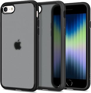 Ultra Hybrid Spigen shell for Apple iPhone SE 2022/iPhone SE 2020/iPhone 8/iPhone 7, frozen black.. DIAYTAR NIGERIA: Your affordable gateway to thousands of products delivered within a week.