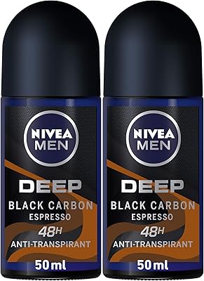 Déodorant Expresso Nivea Men Deep Black Carbon, Antibacterial, Roll-on, 50 ml, pack of 2.. Experience the ease of modern shopping with DIAYTAR NIGERIA's vast selection and quick delivery service.