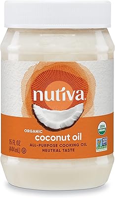 Nutiva refined steamed organic coconut oil, from Coconut without GMOs and cultivated in a lasting way (445 ml).. DIAYTAR NIGERIA: Where every search yields affordable results delivered promptly to your door.