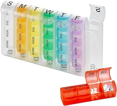 MEDCA POP UP weekly storage box - 1 box and 4 sections for each day.. Fast delivery, fair prices, and full variety — only on DIAYTAR Nigeria.