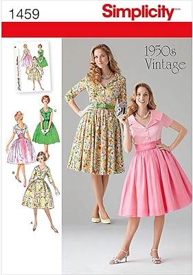 Simplicity 1459 Vintage dress seam of the 1950s for women, sizes 16-24.. Fast, easy, and affordable — that’s shopping the DIAYTAR Nigeria way.