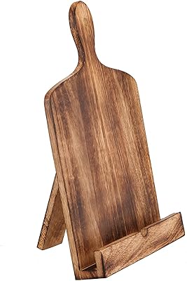 Eximius India Foldable Plastic and Wood Cooking Book Support, Ideal as a gift for women and men, Recipes, textbooks, iPad and Natural Wooden and Environmental Wooden Tablet.. DIAYTAR NIGERIA makes quality accessible with low prices and reliable 5-8 day nationwide delivery.