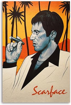 IMN Scarface Tony Montana Al Pacino Scarface poster, wall decoration on canvas for living room and bedroom, 12 x 18 inches (30 x 45 cm).. Discover a world of affordable shopping with DIAYTAR NIGERIA's vast marketplace delivered to you in days.