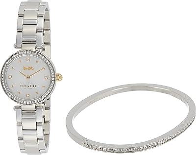 Women's coach watch with silver dial and stainless steel bracelet - 14000062 model.. DIAYTAR NIGERIA: Where every shopping need is met with affordable prices and timely delivery.