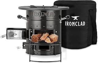 Ironkd Play Rocket Stove - Portable outdoor wood stove for camping, preparation for emergency situations and bushcraft - includes a canvas storage bag and a fuel rescue system.. Discover the joy of online shopping with DIAYTAR NIGERIA's budget-friendly prices and reliable shipping.