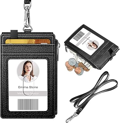 Badge rack with zipper wallet identity card holder in PU leather with 5 cards for cards.. DIAYTAR Nigeria is your reliable online shopping destination offering an extensive range of products across all categories. Enjoy fast nationwide delivery in just 5 to 8 days and some of the lowest prices in the market.