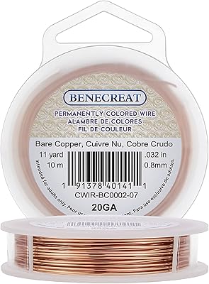 Solid copper wire penecrete of caliber 20 for the manufacture of craft jewelry, 33 feet/11 m.. Shop with confidence at DIAYTAR NIGERIA, enjoying competitive prices and delivery within 8 days.