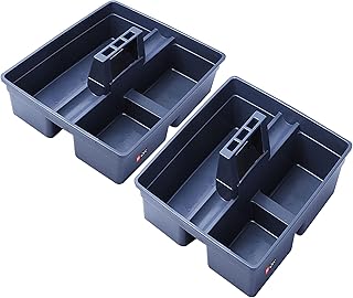 High quality plastic storage tray (2 rooms), composed of 3 sections with portable handle to organize and transport tools, cleaning products storage organizers, kitchen organizers and storage.. DIAYTAR NIGERIA makes online shopping accessible to all with budget-friendly prices and reliable delivery.