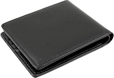 Men Women Wallet with two-parts in real leather, card holder and wallet, black, relaxed.. Discover the perfect shopping experience with DIAYTAR NIGERIA's vast selection and prompt delivery service.