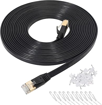 SSTP CAT 7 black high speed ethernet cable, 5 meters long, faster than CAT 5th/CAT 6, LAN Internet cable for computer suitable for the local wired network, camera, router and modem (5 meters).. Discover why millions choose DIAYTAR for affordable online shopping with delivery in just 5-8 days.
