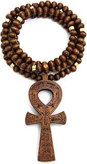 Egyptian key of life 21 black and brown wooden pearls.. Experience the future of online shopping with DIAYTAR NIGERIA's extensive product range and competitive pricing.